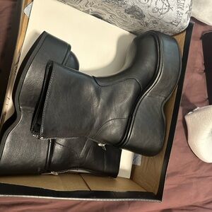 Black Platform Ankle Boots